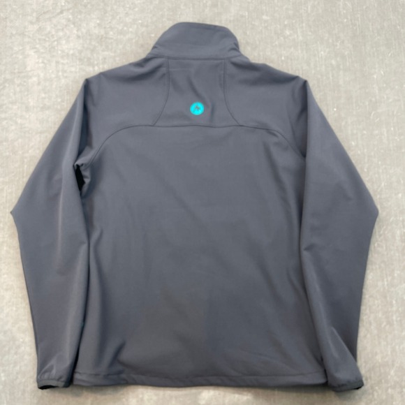 Marmot Womens Medium Gray Turquoise M3 Softshell Jacket Full Zip Hiking - Picture 6 of 6